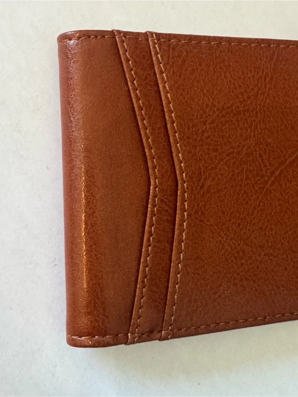 Zitahli Vega RFID Blocking Leather Money Clip Wallet Slim Bifold Brown ID Window